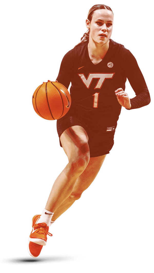 Basketball player with arm up